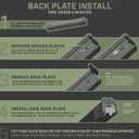 Milspin CNC Milled 3D Engraved Slide Back Plate Compatible with Glock Gen 1-5 I 3 Dimensional I Made in USA (3D Great Seal, Blacked Out, Models G17-G41, G45)