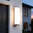 Outdoor Wall Lights, 20" Exterior Wall Light Fixture Hardwired, 3000K Modern Sconce Lights Waterproof, Large Porch Lamp Wall Mount, Garage Lighting Patio Front Door Lantern for House Outside