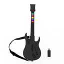 NBCP Guitar Hero Controller PC, Wireless PS3 /PC Guitar Hero Guitar with Dongle for Clone Hero, Guitar Hero 3/4/5 Rock Band 1/2 Games Black