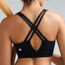 RUNNING GIRL Sports Bras for Women High Impact, Molded Cup Compression Running Tops with Removable Pads, L