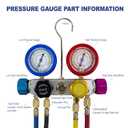 BACOENG AC Manifold Gauge Set for R134A R410A R22, HVAC Gauges with Hoses, 4 Way AutomotiveAir Conditioner Refrigerant Recharge Kit