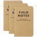 Field Notes: Original Kraft 3-Pack - Ruled Paper Memo Books - Lined 48 Page Pocket Notebooks - 3.5" x 5.5"