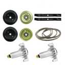 Mower Deck Spindles Blades Rebuild Kit Fits for Husqvarna Craftsman 42 Inch LT1000 LT2000, 2 Spindles 130794, 2 Blades 134149, Idler Pulley 131494 and 173437, 95 1/2'' Belt 144959