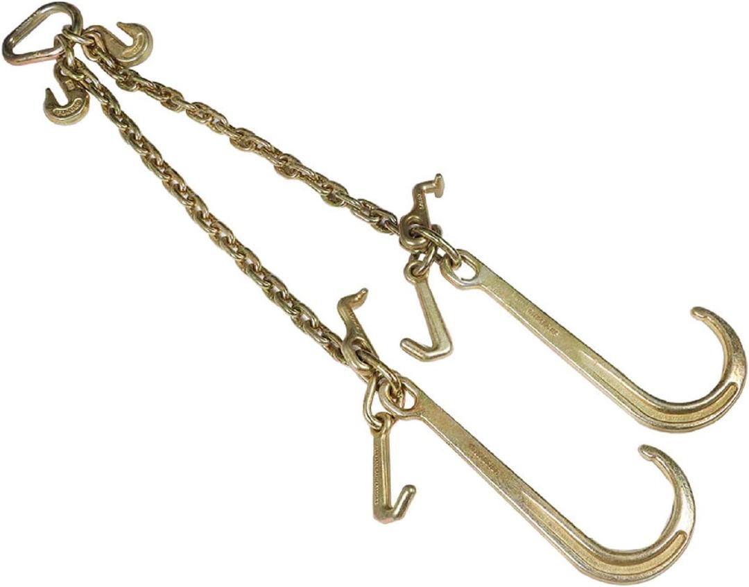 labwork G70 Truck V-Chain Bridle 5/16 3/8 2ft 3ft Long with 15 14 8 Hooks