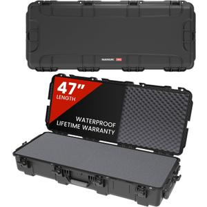 NANUK Hard Case with Foam & Wheels - 30" to 55" Long, Customizable Foam Insert, IP67 Waterproof & Crushproof, Rugged Construction for Ultimate Protection, Made in Canada