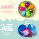 JOYIN 3.15" 144 PCS Plastic Easter Eggs 6 Golden Eggs, Large Empty Eggshells Fillable for Easter Hunt, Parties, Basket Stuffers Filler, Classroom Prize Supplies