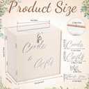 BreezeHug Light Beige Acrylic Wedding Card Box with Slot and Lock, Money Gift Box with DIY Letters cards Gifts/Thank You Letters, Bridal Baby Shower Birthday Party (10 * 10 * 6inch)