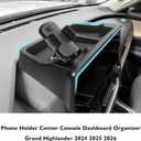 BlBLOZ Dashboard Organizer for Toyota Grand Highlander 2024 2025 2026 Accessories Center Console Dashboard Behind-Screen Storage Box Tray Phone Holder Mount