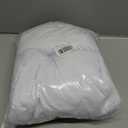 BDDC Cocktail Table Covers  2 Pack 32"x 43" White Cocktail Table Tablecloth with Natural Wavy Round Skirt for Bar Wedding Party Banquet