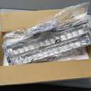 JACKYLED Bathroom Light Fixtures, Chrome Crystal Glass Vanity Lighting Fixtures Over Mirror, 2 Swivel Bars 360 Adjustable White Lights, 24W LED 3 Light Colors