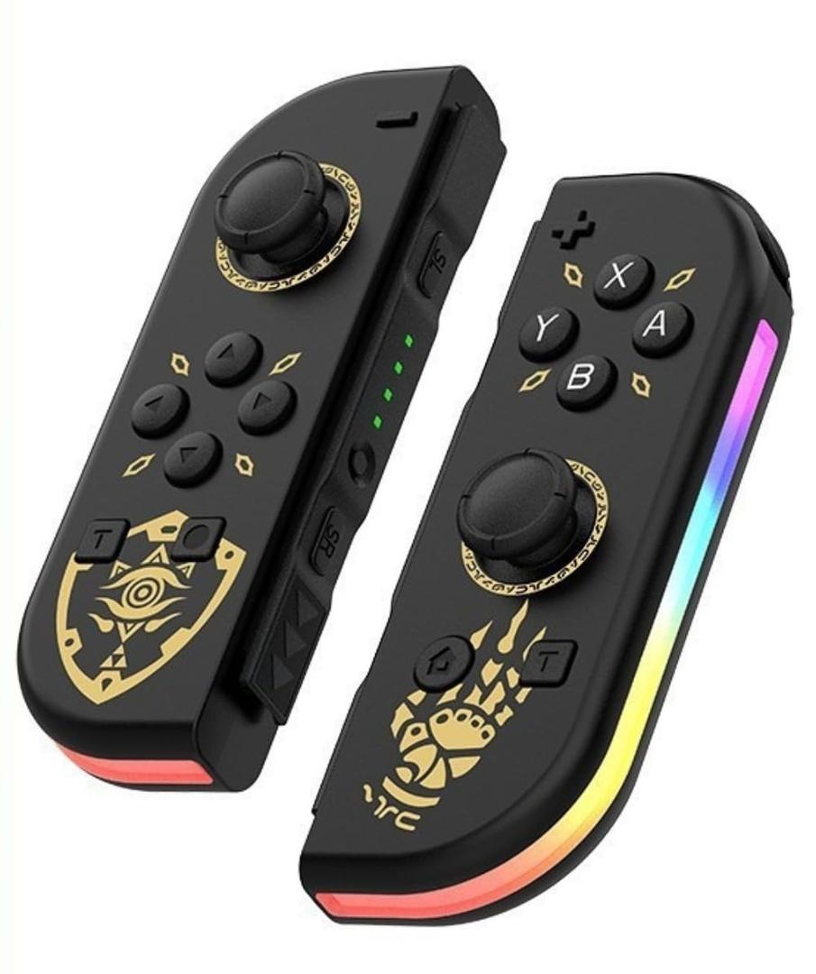 Waillynice Wireless RGB Controller for Switch/OLED, Vibration Motion Sensor, Bluetooth, Type-C, 12 Color Options (Tears of the Kingdom)