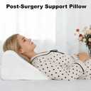 Facial Surgery Recovery Pillow, Memory Foam Support Back Sleeping Training Pillow for After Face Lift Surgery, Suit for After Neck Surgery Hair Transplant or Nose Job Pillow