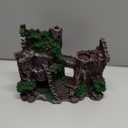 IBWell Ancient Castle Design Resin Aquarium Decoration Hideouts Stone Cave Hide House, Fish Tank Accessories for Betta Shrimp Turtle