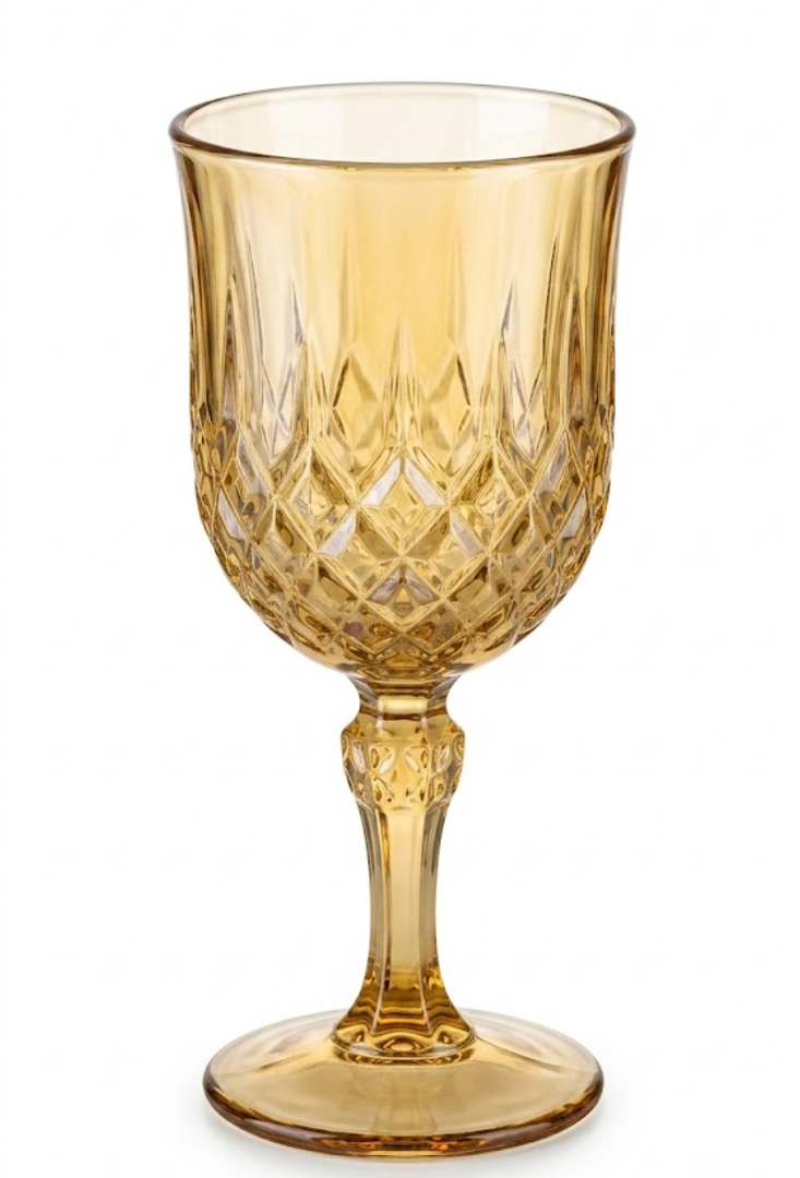 Amber Plastic Cups, 34 Pieces