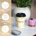 12 oz Disposable Coffee Cups with Lids, Sleeves and Straws 100Pack, Thickened Leak-Proof Insulated Paper Cups for Hot Drinks, Home, Office, Cafe, Party