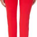 iChosy Women's High Waist Skinny Comfy Stretchy Work Pants with Pockets (Red)
