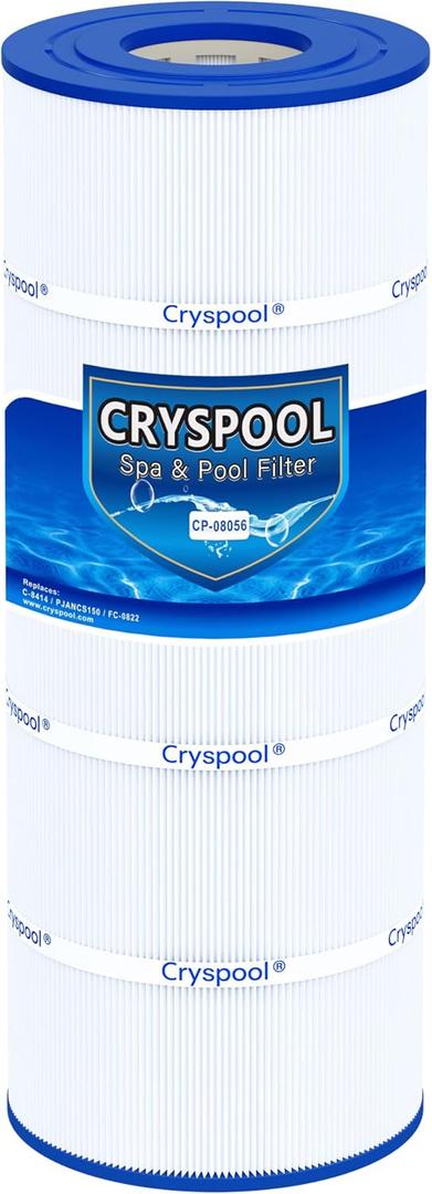 Cryspool 08056 Filter Compatible with Jandy CS150, X-Stream CC1500, CCX1500RE, Pro Clean 150, PWWCT150, R0462300, PJANCS150, C-8414, FC-1287, 150 Sq. Ft Pool Filter Cartridge, 1 Pack