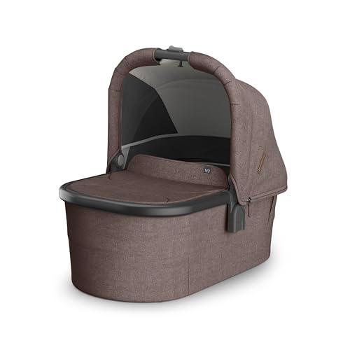 UPPAbaby Bassinet V3 - Compatible with Vista, Cruz, Ridge Strollers - Overnight Sleep Solution - Mattress, Sheet and Bug Shield Included - Owen (Mocha Mélange)