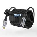 USB c Braided Data Extension Cable 20ft/6M, USB c Extension Cable 20 gbps Data Transfer/100W Fast Charging/Video Output at 4K@60Hz for Monitor,USB Male to usbc-c Female Cable