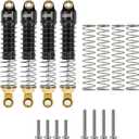 INJORA 59mm Shocks Long Threaded-Brass & Aluminium Shock Absorber Oil Damper for TRX4M TRX4MT 1/18 RC Crawler Upgrade