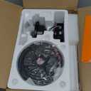 42 Inch Ceiling Fan No Light, Flush Mount Black Ceiling Fan with Remote, 6 Wind Speeds, Reversible DC Motor, Low Profile Ceiling Fans without Lights for Living Room, Bedroom, Patio