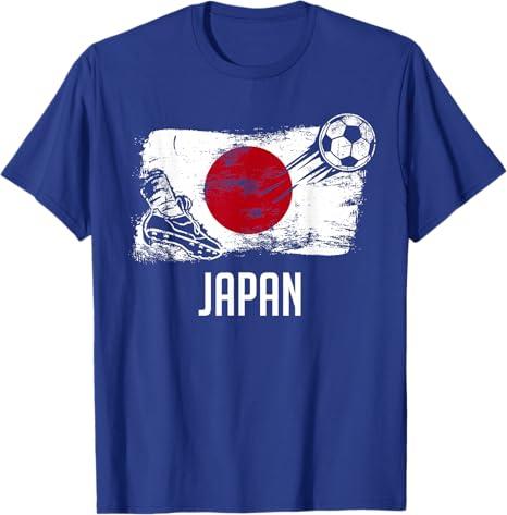 Japan Flag Top Japanese Soccer Flag Japanese T-Shirt, Medium, Royal Blue