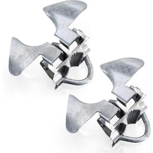 2 Pack KINNAN Chain Link Fence Butterfly Gate Latch, Galvanized Steel Butterfly Gate Latch for 1-3/8" Gate Frame and 2-3/8" Gate Post, Fence Gate Latch with Padlock Hole