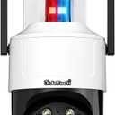 JideTech 4K 8MP Security Camera Outdoor, 5X Optical Zoom, PTZ Camera WiFi 2.4/5GHz, Red & Blue Light Alarm, Color Night Vision Floodlight, Automatic Human Tracking, Human Vehicle Pet Detection