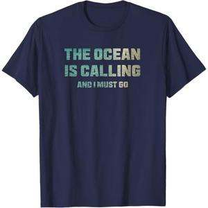 The Ocean is Calling and I Must Go T-Shirt, Large