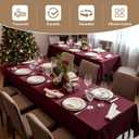 sancua Tablecloths for 6 Foot Rectangle Tables, 8 Pack - Washable Polyester Fabric Table Cloth for Chirstmas Party, Birthday, Banquet Reception, 54x108 Inch Burgundy