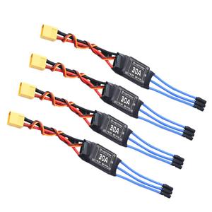 4Pcs 30A Brushless ESC 2-4S Electric Speed Controller 5V 3A BEC with XT60 Plug for RC Drone Airplanes Multi-axis Aircraft Helicopter