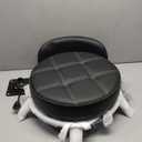 Lockable Stool with Back and Foot Rest Ergonomic Rolling Hydraulic Adjustable Stool for Doctor Esthetician Artist Home Small Office Desk (Black, 24''-31'')
