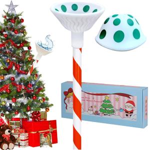 Christmas Tree Watering Funnel - Christmas Tree Watering System with Long Funnel Xmas Christmas Decorations (Green Mushroom)