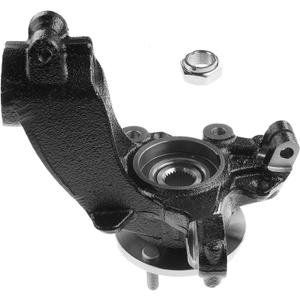 Front Left/Driver Side Wheel Hub Bearing & Steering Knuckle Assembly for Ford Focus 2012 2013 2014 2015 2016 2017 2018, 2.0L FWD, Preassembled (BR935005LK)