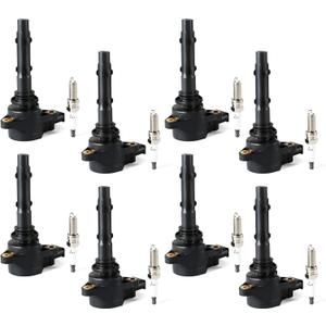 8PCS UF535 Ignition Coils Pack & Iridium Spark Plugs Compatible with Mercedes-Benz CLS550 E550 S550 GL450 SL550 ML550 S450 CL550 CLK550 G550 V8 4.6L 4.7L 5.5L