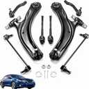 8pc Front Lower Control Arms - Suspension Kit for Nissan Rogue 2008-2013 & Select 2014-2015 with Control Arm + End Link + Tie Rod + Sway Bar