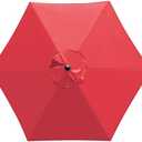 Sunnyglade 7.5ft Patio Umbrella Replacement Canopy Market Umbrella Top Outdoor Umbrella Canopy with 6 Ribs