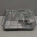 Kitsure Dish Drying Rack- Space-Saving Dish Rack, Dish Racks for Kitchen Counter, Kitchen Drying Rack with a Cutlery Holder, 12''W x 15''L, Grey