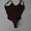 Sliot Seamless Women's Shapewear Bodysuit - Tummy Control Thong, Low Back & Backless Design for Dresses, Undergarment (Medium, Coffee)