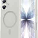 Temdan for iPhone 17 Case with Screen Protector, Compatible with Magsafe, Anti-Yellowing, Military-Grade Protection, Shockproof Slim Magnetic Phone Case Cover, Antique White