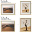 16x20 Frames with Glass 5 Pack - Natural wood Poster Frame | Display11x14 with Mat or 16x20 Without,Horizontal & Vertical Wall, Shatterproof plexiglass,family photos, gifts or artwork