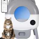 Automatic Self-Cleaning Cat Litter Box for Multiple Cats 76L Large Capacity App Control Anti-Pinch & Safety Sensors Quiet, Easy to Clean Includes Garbage Bag Roll, Light Gray