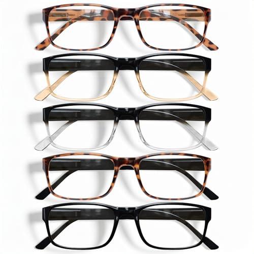 Gaoye Professional Reading Glasses for All Day - Computer Readers with Blue Light Protection - 4 Pack +0.5