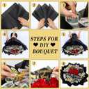 176 Pcs Graduation Money Flower Bouquet Kit Gifts Class of 2026 Money Bouquet Making Kit Gift Ideas with Black Flower Wrapping Paper Butterflies Graduation Cap for College Middle High School