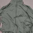 Lviefent Womens Lightweight Full Zip Running Track Jacket Workout Slim Fit Yoga Sportwear with Thumb Holes (Green, M)