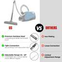 For Miele Vacuum Attachments Accessories 1-3/8'' Inner Diameter Compatible with Miele C1 C2 C3 Vacuum Cleaners -Household Cleaning Attachment Kit (Non-Electric Extension Wand)