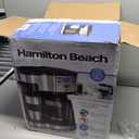 Hamilton Beach 2-Way Programmable Coffee Maker, 12 Cup Glass Carafe And Single Serve Coffee Maker, Black with Stainless Steel Accents, 49980RG