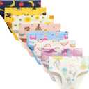 Girls' Cotton Brief Breathable Toddler Panties Kids Assorted Underwears 6-8 pieces (10 Years, Bssorted B21)