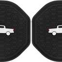 2PCS Cup Holder Coaster for Toyota Tacoma 2016 2017 2018 2019 2020 2021 2022 2023 Accessories,Silicone Cup Inserts Interior Mats (White)