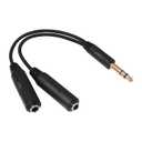 SiYear 6.35mm 1/4 inch Male Plug Stereo to 2 Dual 1/4 "TRS Female Jack Connector Audio Speaker Cable, Y Splitter Adapter Cable (20CM / 8Inch)